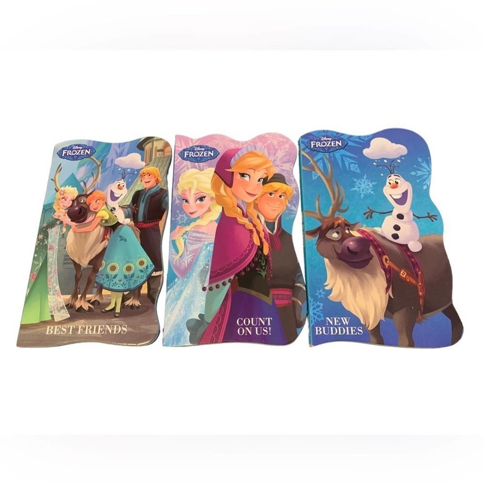 Set of 3 Disney Frozen Board Books, Best Friends, Count On Us, & New Buddies